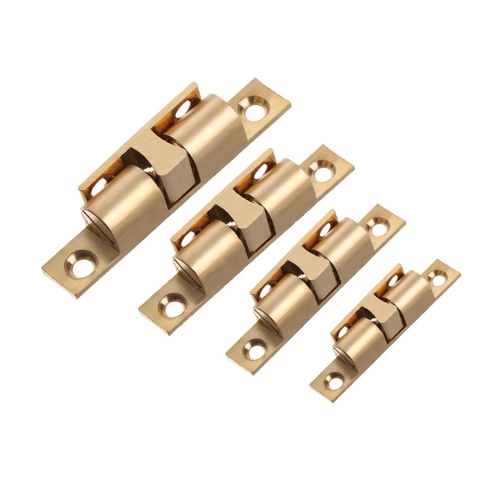 42/50/60/70mm Brass Cabinet Catches Wardrobe Stopper Door Lock Buckle Furniture Hardware Damper Buffer Inner Locks Switch Closer