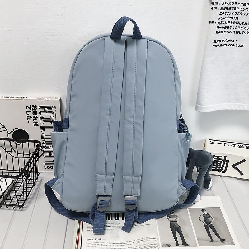 SEETIC Wasserdicht Schule Rucksack Mehrere Taschen Rucksack Weibliche Nylon Anti-Diebstahl Rucksack Frauen Einfarbig Rucksack