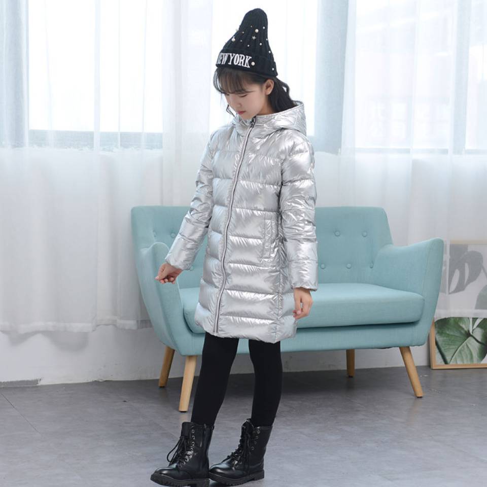 Abrigo de Parka de plumón de pato blanco para niños, chaquetas gruesas y cálidas para niñas y adolescentes, prendas de vestir de informales