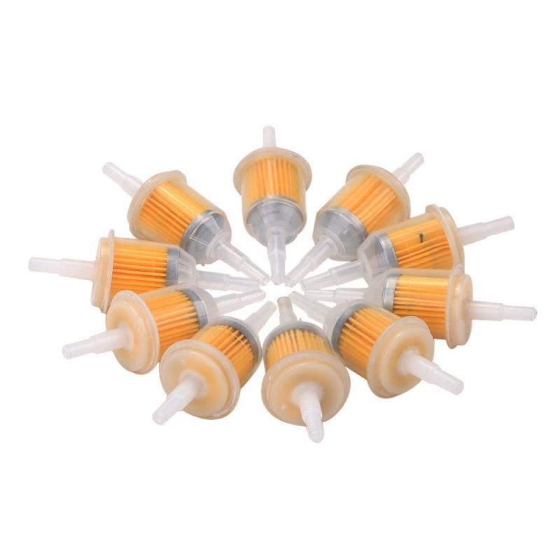 10 stk universel motorcykel benzin benzin benzin olie filter til scooter motorcykel knallert scooter snavs cykel brændstof filter