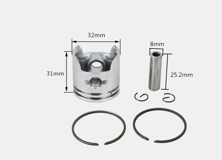 PISTONE Assy 32MM Fit for 1E32F 32F 23CC 2 Tempi