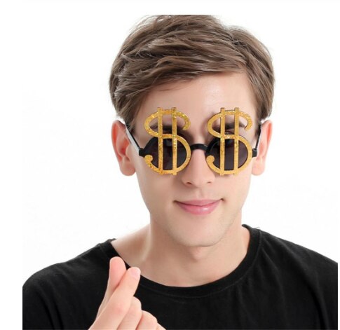 Dollar Sign Sunglasses Novelty Tinted Fun Shades Glasses Funny Photo Props Party Accessory