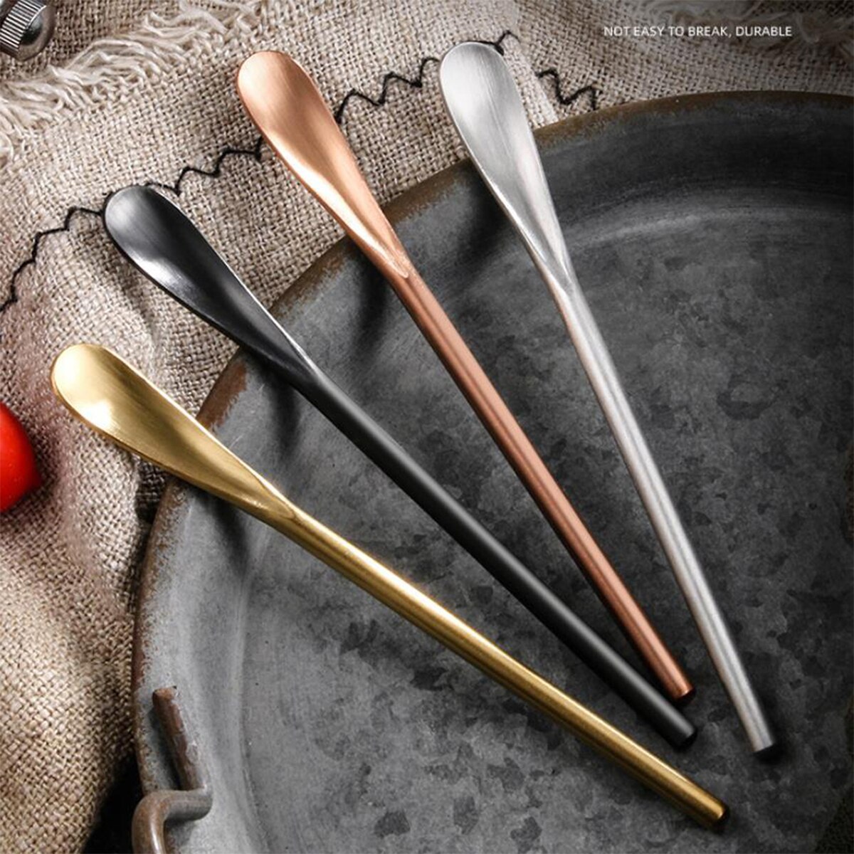 Cute Stainless Steel Long/Short Spoon Gourd Handle Coffee Small Stir Spoon Bar Lce Mix Convenience Honey Spoon