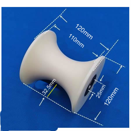 U-groef nylon katrol U-vormig Spoorwiel diameter 40 mm 50 mm 60 mm 70 mm 80 mm 120 mm Verschillende maten Geleidingsrol steunrol: Chocolate