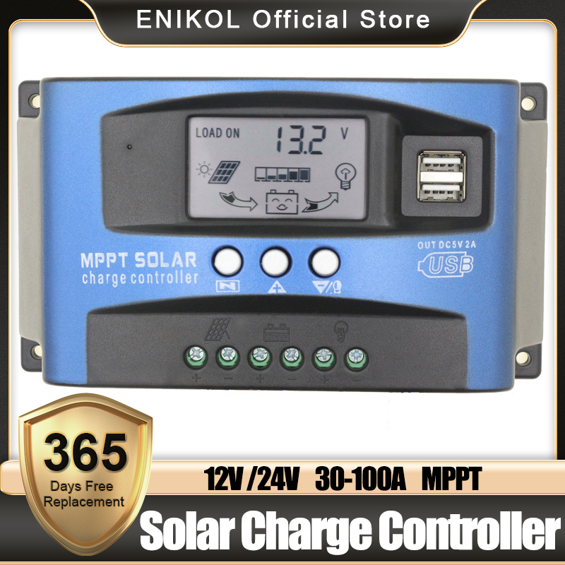 MPPT Solar- Laderegler PWM Solar- Energie Regler 12V 24V Auto Dual USB LCD Anzeige zuletzt Entlader für photovoltaik System