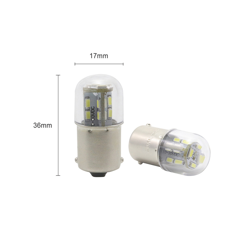 4 szt. Żarówka Led 6V 1156 BA15S G18 R5w R10W 12v 24V żarówki wskaźnik sprzętu 2W chipy lampa sygnalizacyjna