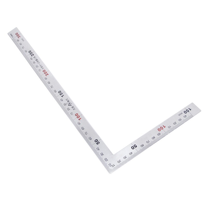 Stainless Steel 15x30cm 90 Degree Angle Metric Try Mitre Square Ruler Scale