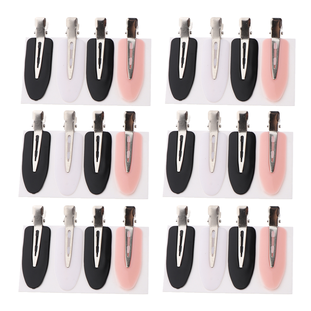 12 sztuk profesjonalne bez zginania spinki robić włosów plastikowe stylizacja spinki robić włosów Szpilka kędzior klip robić stylizacja z salonu zacisk narzędzia 6x2 cm: 24szt