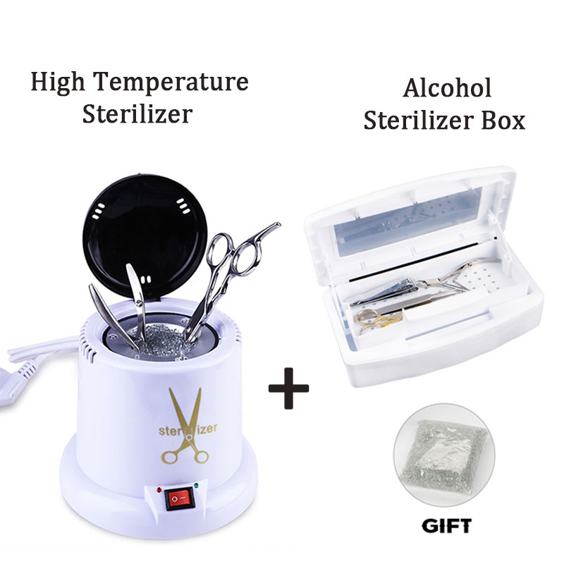 Sterilizer for Nails Tools High Temperature Sterilizer Disinfection Box Nail Sterilizer Tools For Sterilization with Glass Ball