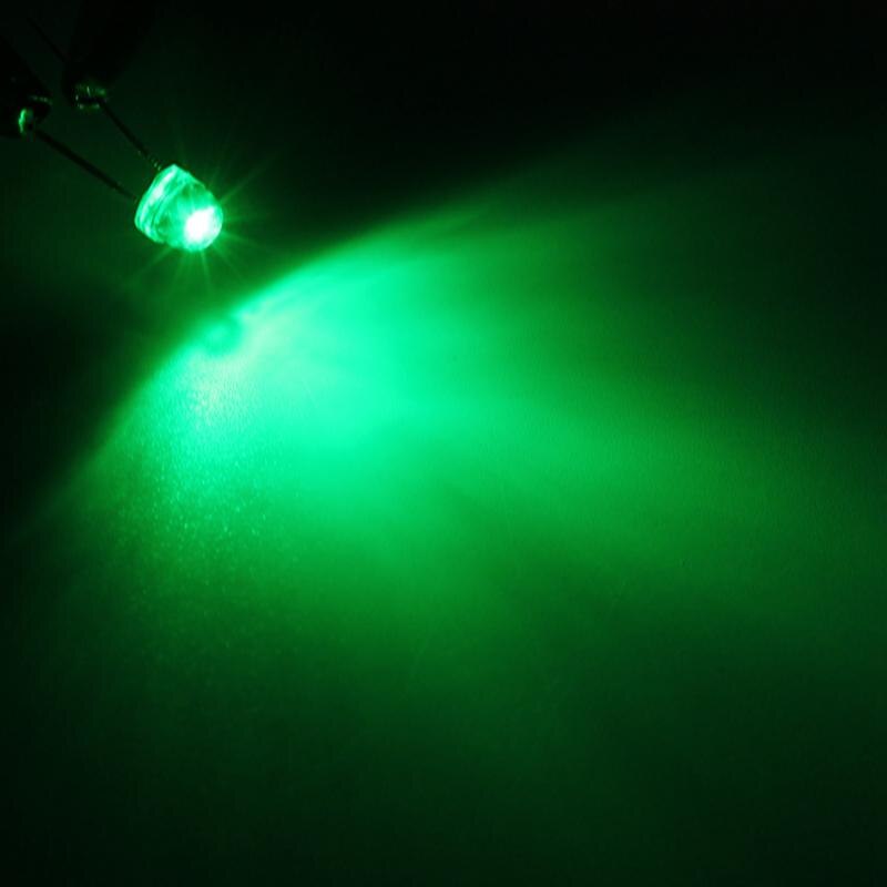 100Pcs 5mm LED Diode DIY Kit White Yellow Red Blue Green Purple Straw Hat LED Wide Angle Light Emitting Diodes Water Clear