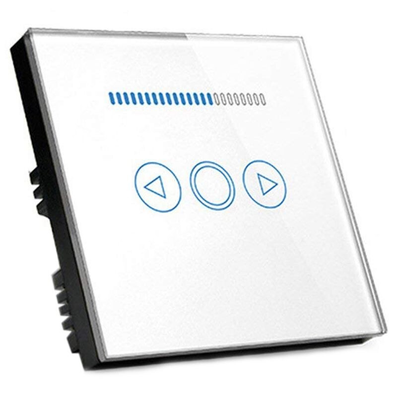 Eu touch-dimmer schakelaar kristal touch glas afstandsbediening licht slimme schakelaar (wit)