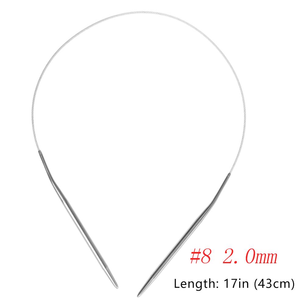 43 Cm Rondbreinaald Rvs Rondbreinaalden Haak Pins Handwerken Tool Handgemaakte Accessoires Duurzaam Naaien: Size 8