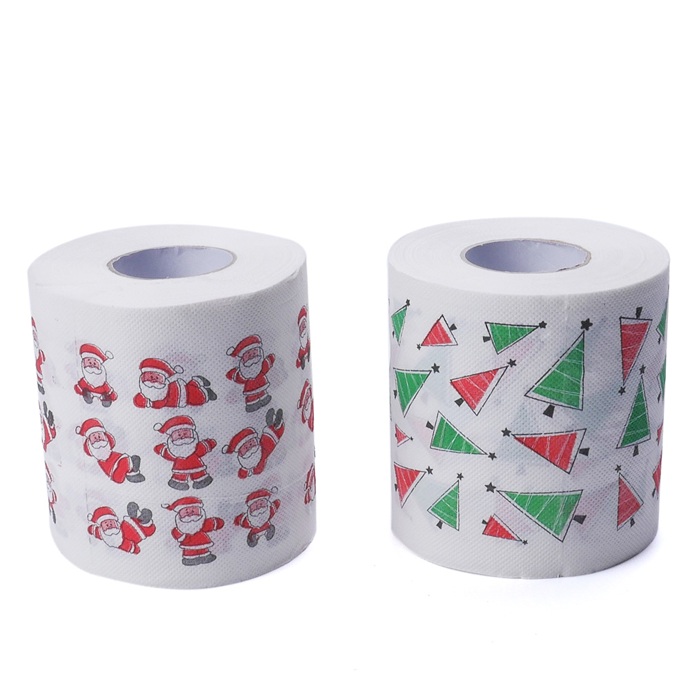Nyhet rolig söt jultomte älg julgran toarulle papper tissue levande badrumsbord dekor
