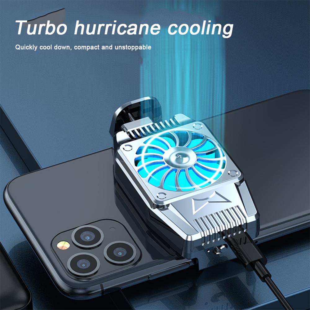 Universal Mobile Phone Radiator Cooling Fan Mini Portable Game Cooler Cell Phone Radiator Heat Sink For IPhone/Samsung/Xiaomi
