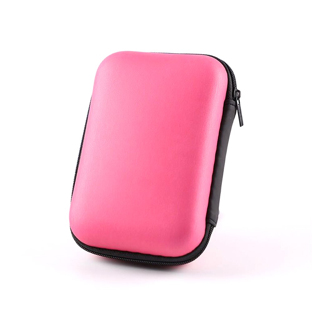 EVA HDD Lagerung Tasche Festplatte Disk Fall SSD Solid State Disk Schutz Fall Für Externe 2.5 ''Festplatte kopfhörer: Pink