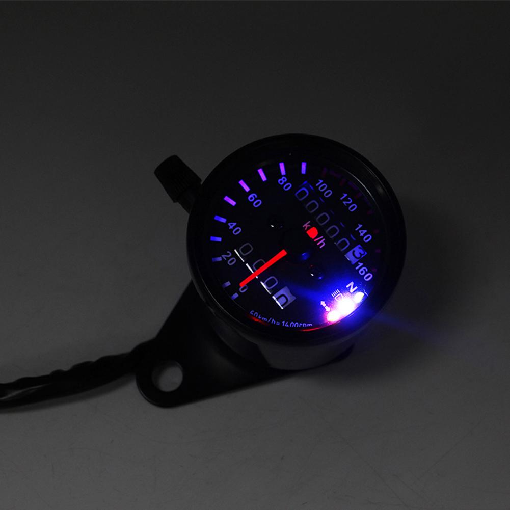 Motorcycle Snelheidsmeter Klassieke Delicate 12V Motorfiets Snelheidsmeter Kilometerteller Met Neutrale Gear Richtingaanwijzer