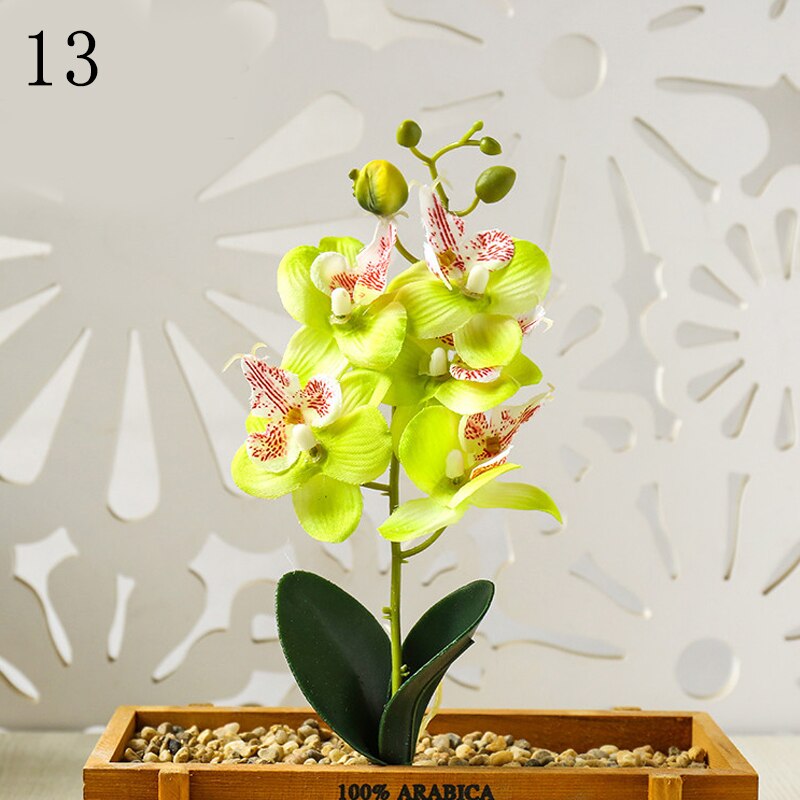 29cm de haut soie fleur artificielle papillon orchidée fleur d'orchidée pour nouvelle maison maison mariage Festival décor Simulation fleur: 13