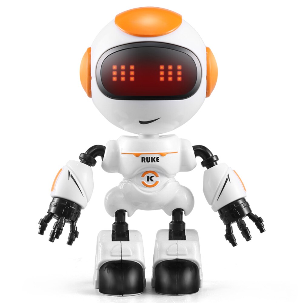Intelligente Vroege Onderwijs Kinderen Rc Robot Touch Control Smart Mini Legering Robots Speelgoed Voor Jongens Meisjes Met Led licht: R8 Orange