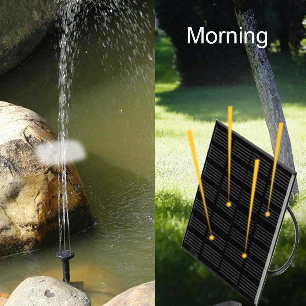 Flytende solfontene praktisk multifunksjonell klassisk hage solcellepanel vannfontene bassengdammdekorasjon