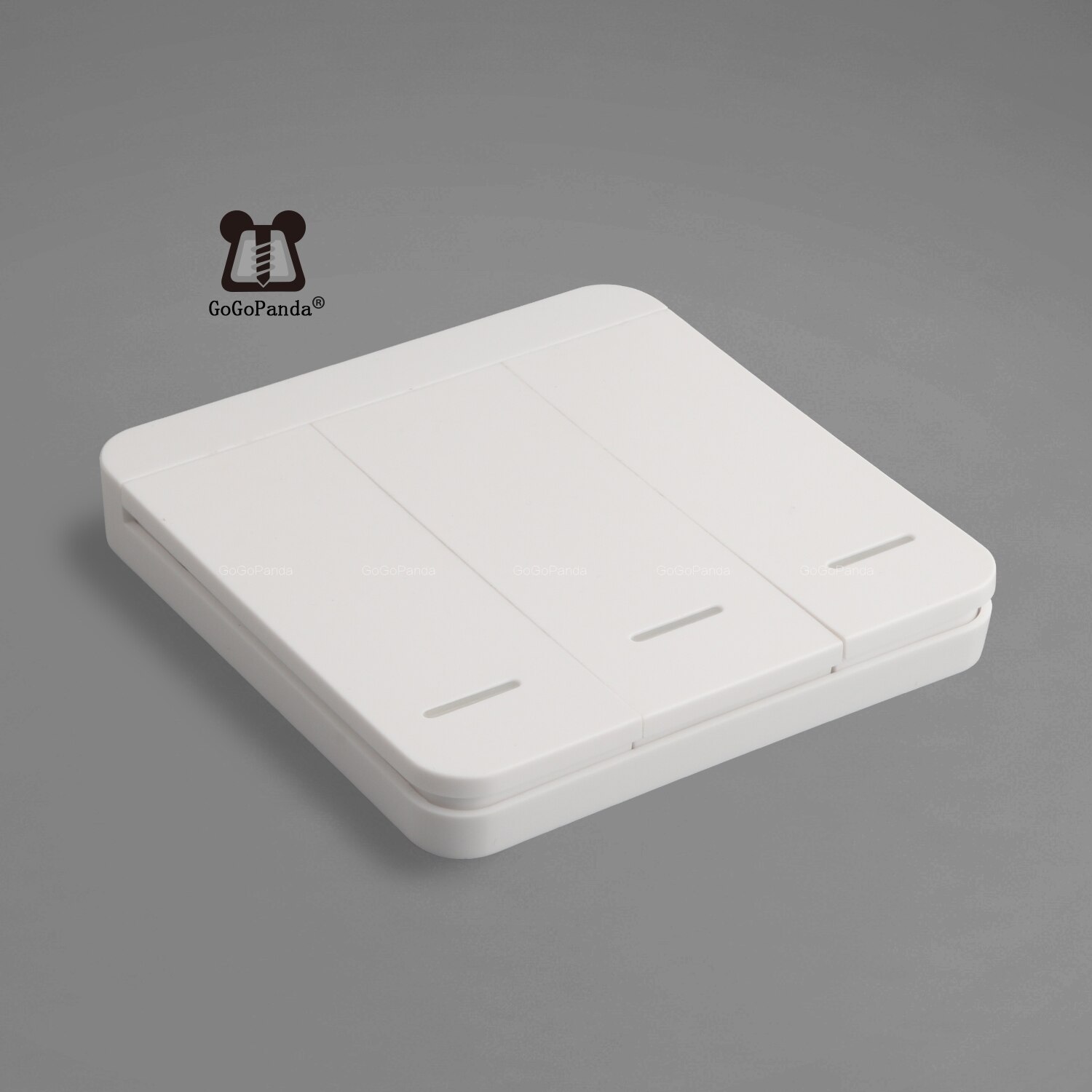 Smat 1/2/3 Gang Push Light Switch Wireless Control 110v 220v Receiver Panel Button Wall Lamp RF On/off Interrupter Device: 3 GANG