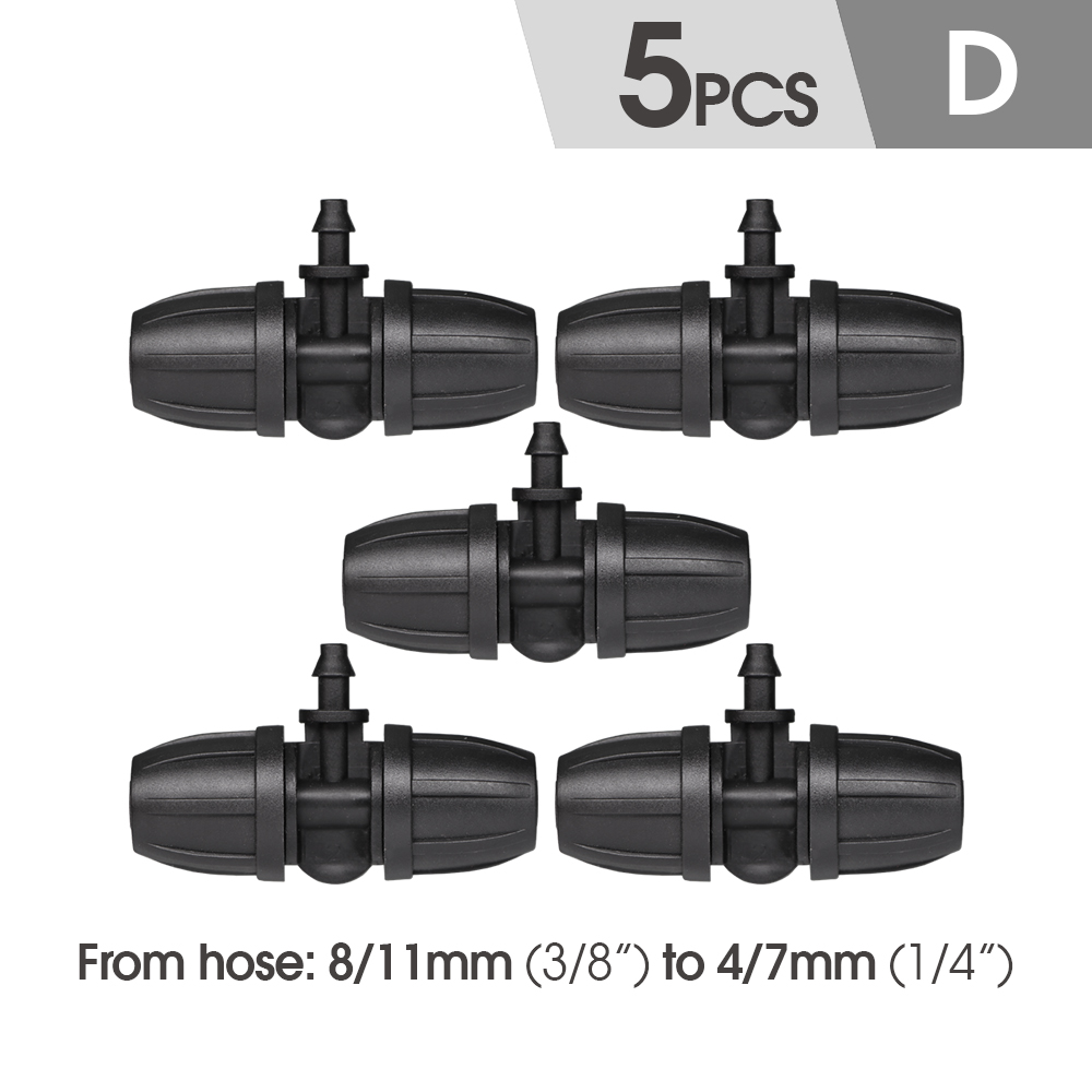 3/8 ''Pvc Slang Tubing 8/11Mm Watering Irrigatie Water Koppeling Adapter Lock Gewrichten Tuin Tap Connector tee Verminderde Elleboog Cross: Rood