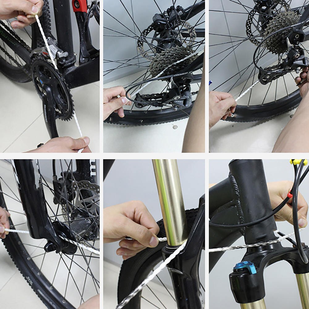 8 stk bærbar cykel kæde renser linje rengøring reb dekontaminering cykel vask værktøj cykling svinghjul dæk gear tandtråd