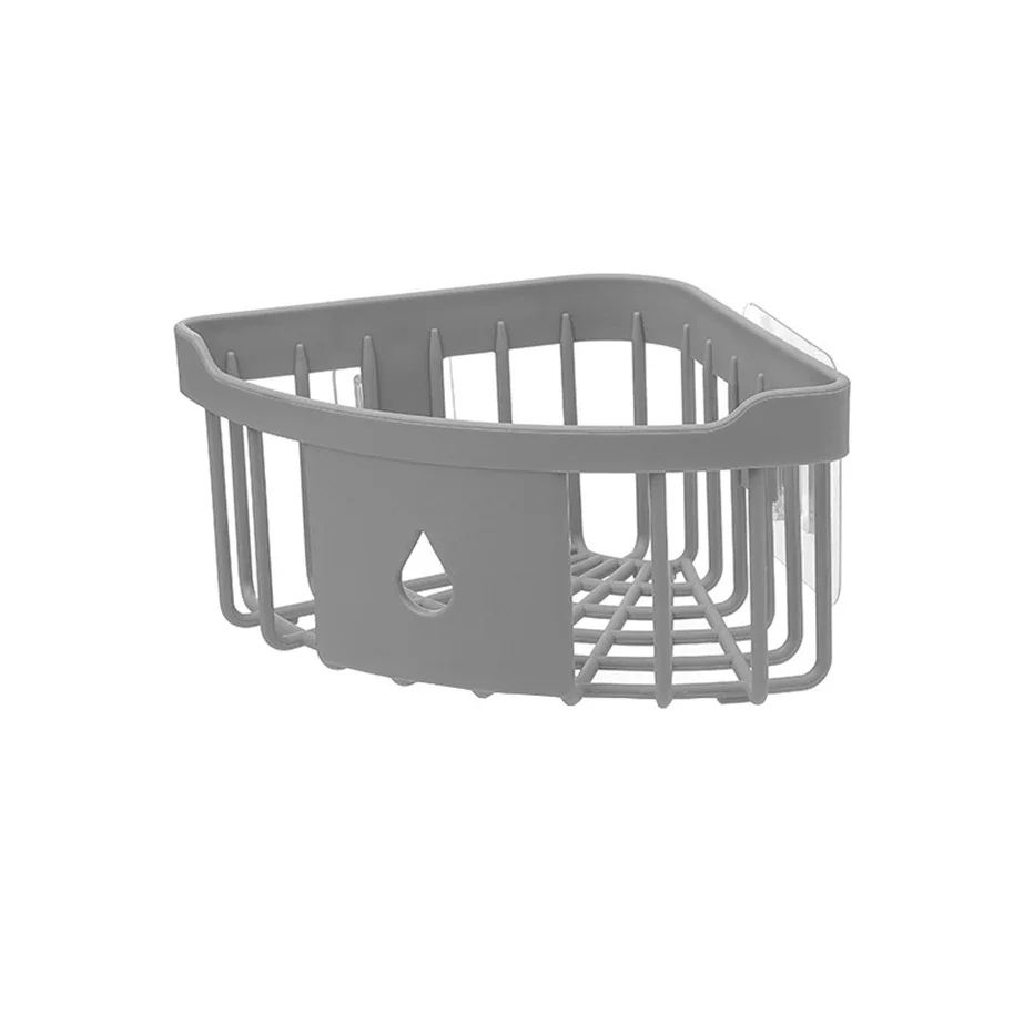 Keukenorganizer Plank, Badkamer Hoek Toiletartikelen Opslaghouder, Plastic Hoek Opbergrek, Gootsteen Spons Borstelhouder: Brons