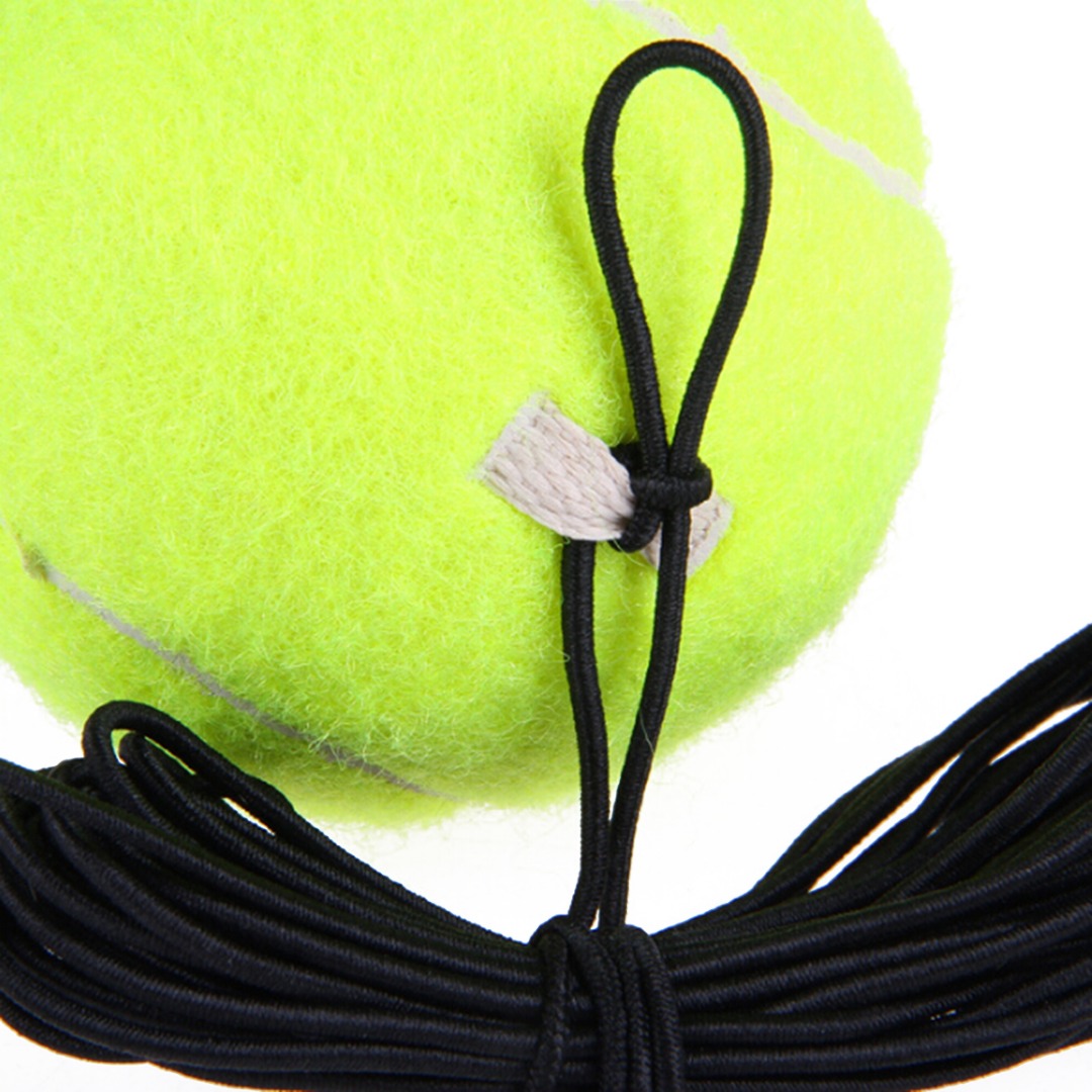 Rubber Woolen Trainer Tennis Ball With String Replacement Elasticity For Single Practice Training Training Ball Single Package