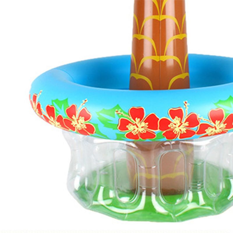 Inflatable Palm Tree Coolers Floating Drink Beverage Cooler for Summer Swimming Pool Beach Party Theme Decoration