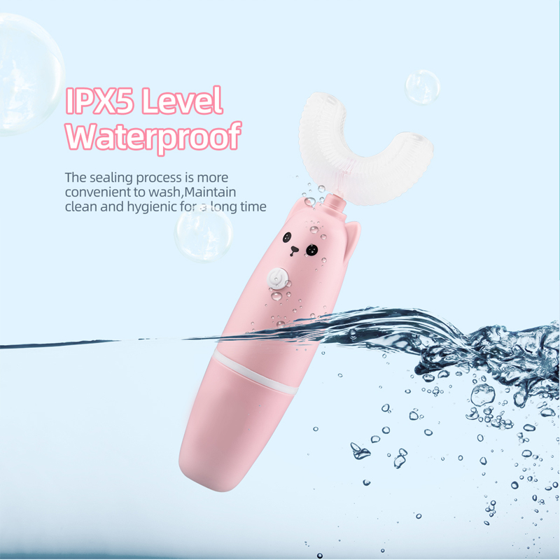 Smart 360 Graden Elektrische Tandenborstel Kids Silicon Automatische Ultrasone Waterproofteeth Tandenborstel Cartoon Kinderen Oral Care