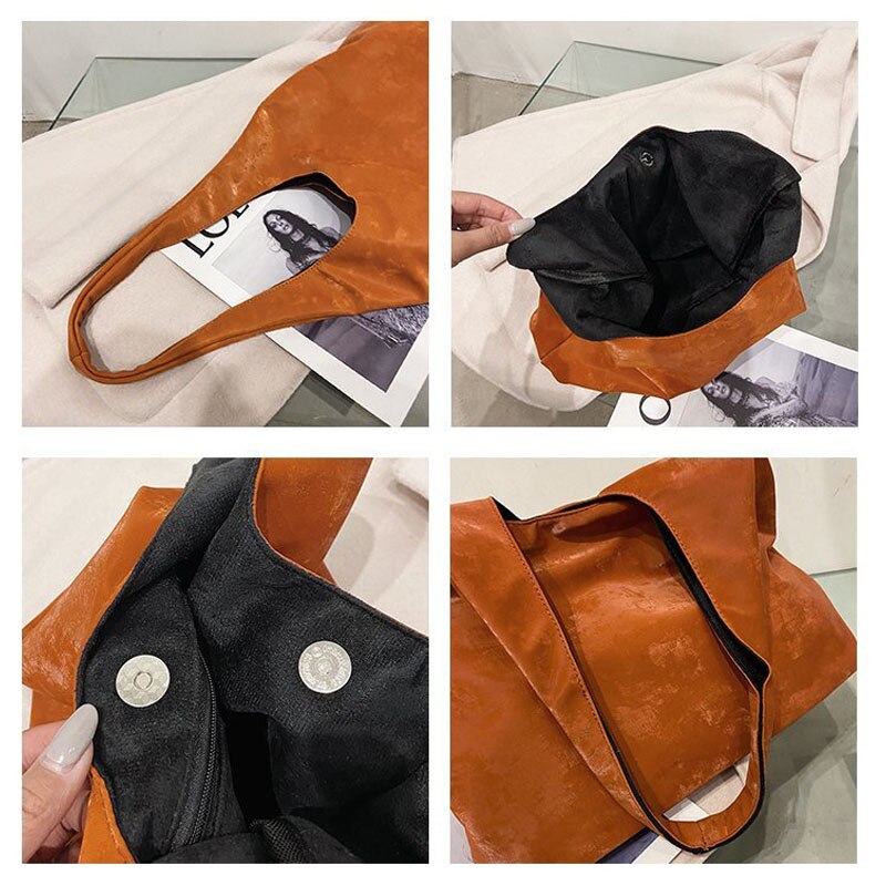 Elegante Hobos Effen Vrouwen Tas Eenvoudige Veelzijdige Zachte Pu Lederen Schoudertassen Crossbody Tas Handig Dames Handtas