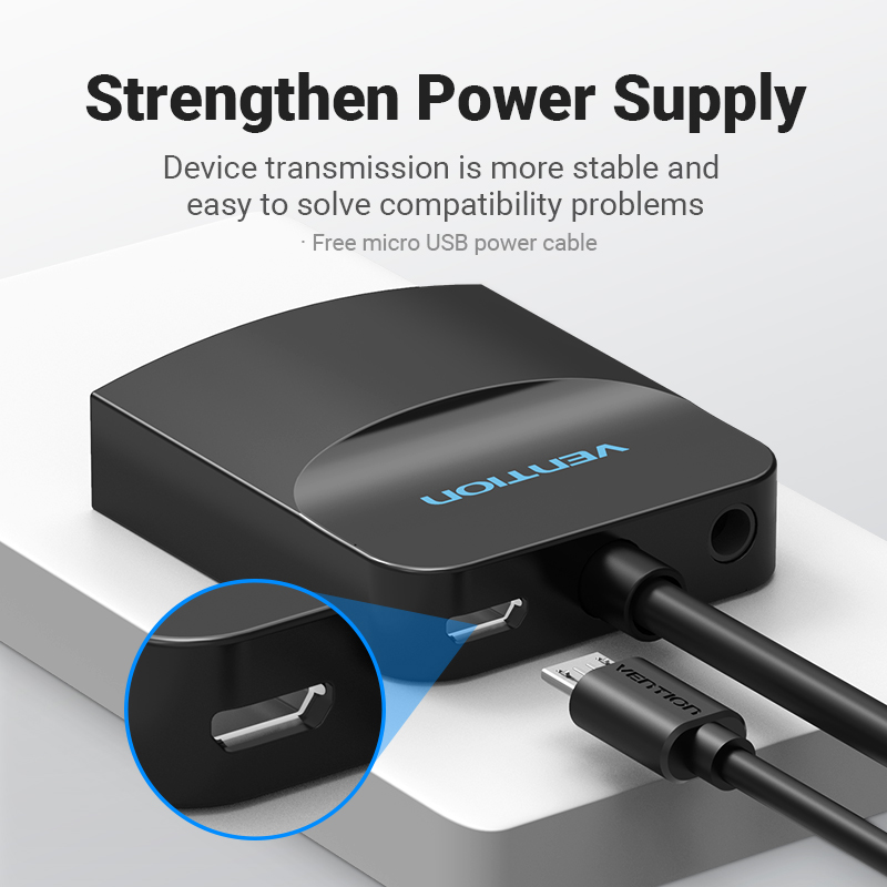Ventie VGA naar HDMI Converter Kabel Analoge AV naar Digitale Converter Adapter met Audio 1080P voor PC Laptop naar HDTV Projector