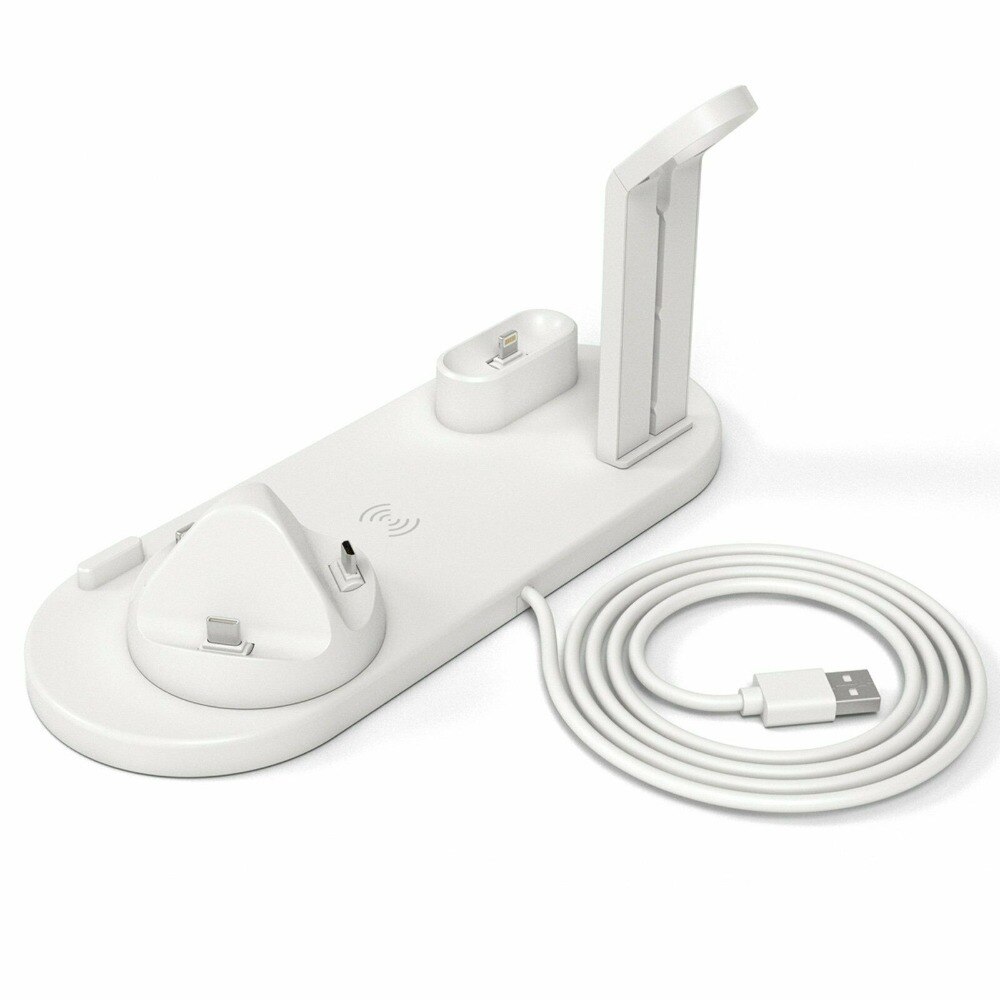 4 in 1 langaton laturi iphone x xs max  xr 8 qi pikalataustelakointiasema airpodille android älypuhelinteline apple kellolle