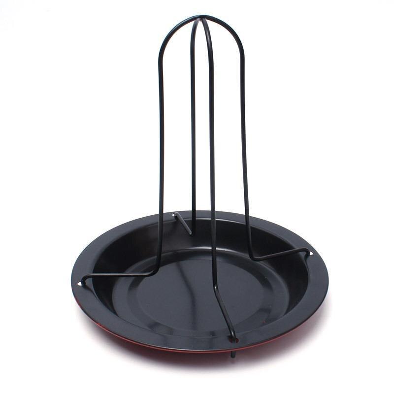 Kycklinghållare Stekpanna Upprätt Öl Rostningsställ Rack Silver Bakpanna Grillad Rostningsställ Utomhus Camping BBQ Rostfritt Stål Hållare: Röd