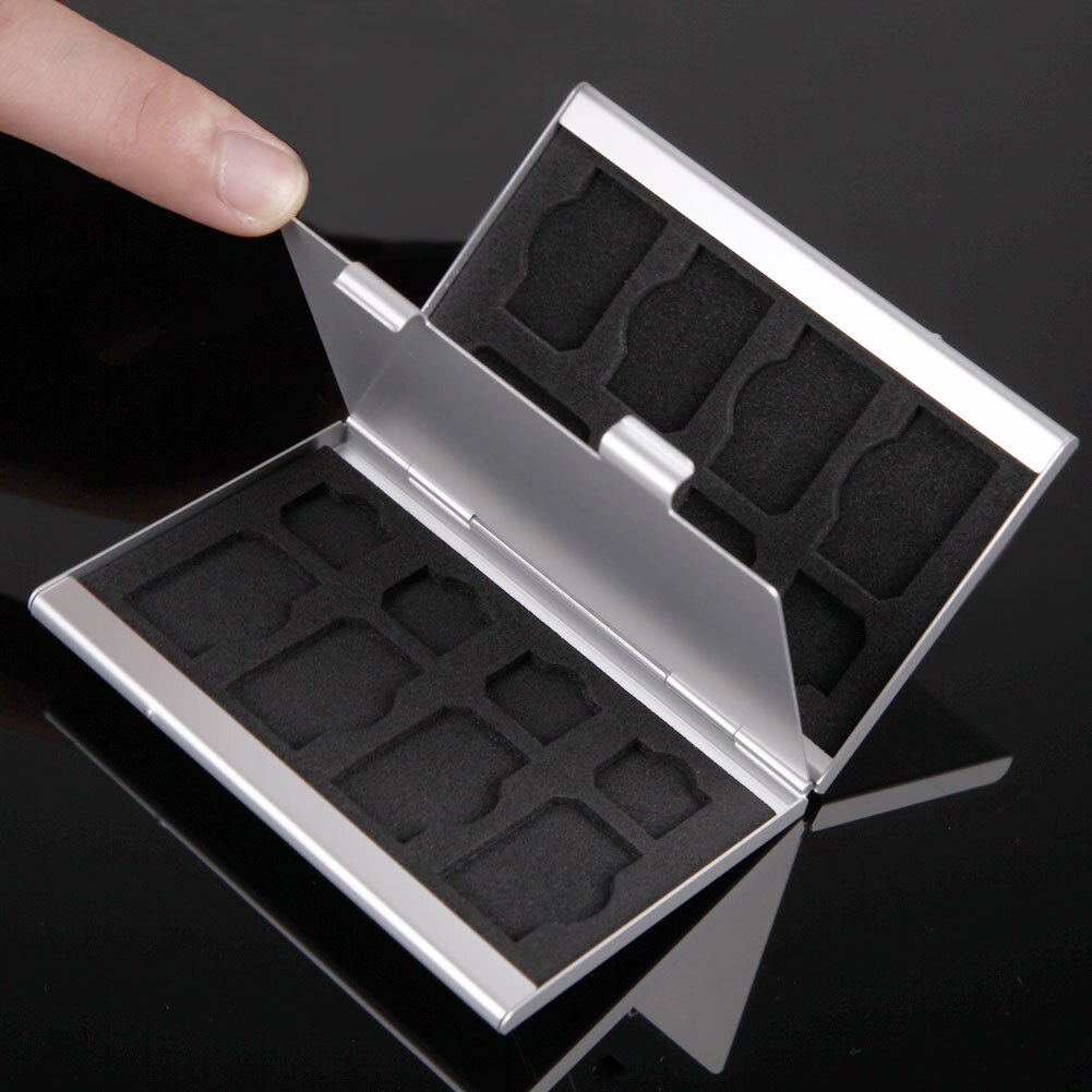 15 in1 Aluminum SIM Micro Nano SIM cards needle Pin memory card Storage Box Case Holder Protector