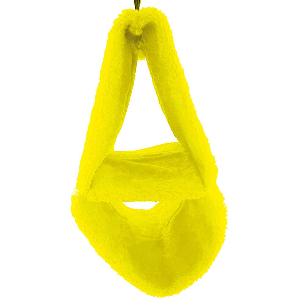 Huisdier Vogel Papegaai Hangmat Hut Tent, Dubbele Laag Warme Bed Nest, opknoping Cave Winter Grote Vogel Kooien Voor Papegaaien Baars: yellow / S