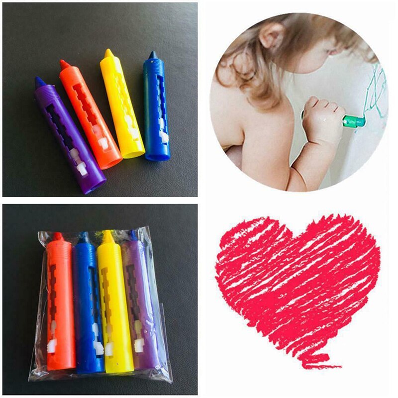 6Pcs Wasbare Krijt Kids Baby Bad Tijd Schildert Tekening Pennen Speelgoed Voor Halloween Make TN99