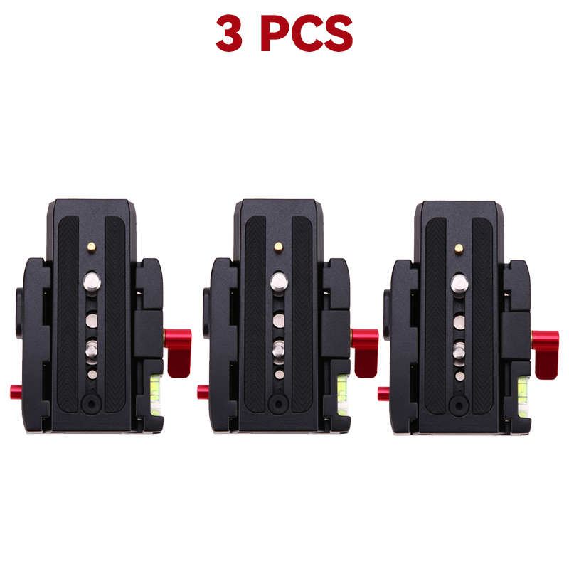 For Manfrotto Plate Clamp Slide-in Quick Release Plate With Clamp Base For Manfrotto 577/ 501/ 504/ 701 HDV Camera Cage Tripod: black