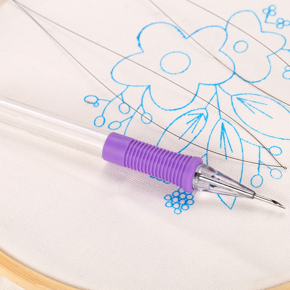 Convenient Punch Needle Plastic Cross Stitch Sewing Textiles Painting Magic Embroidery Pen Diy Weaving Tool Embroidery Tool Art