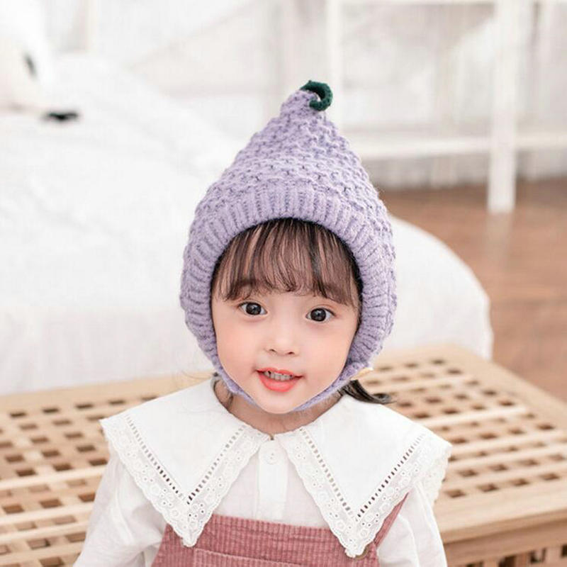 Sombreros de otoño e invierno para niños gorra con protección para las orejas gorro de punto gorro cálido para niños