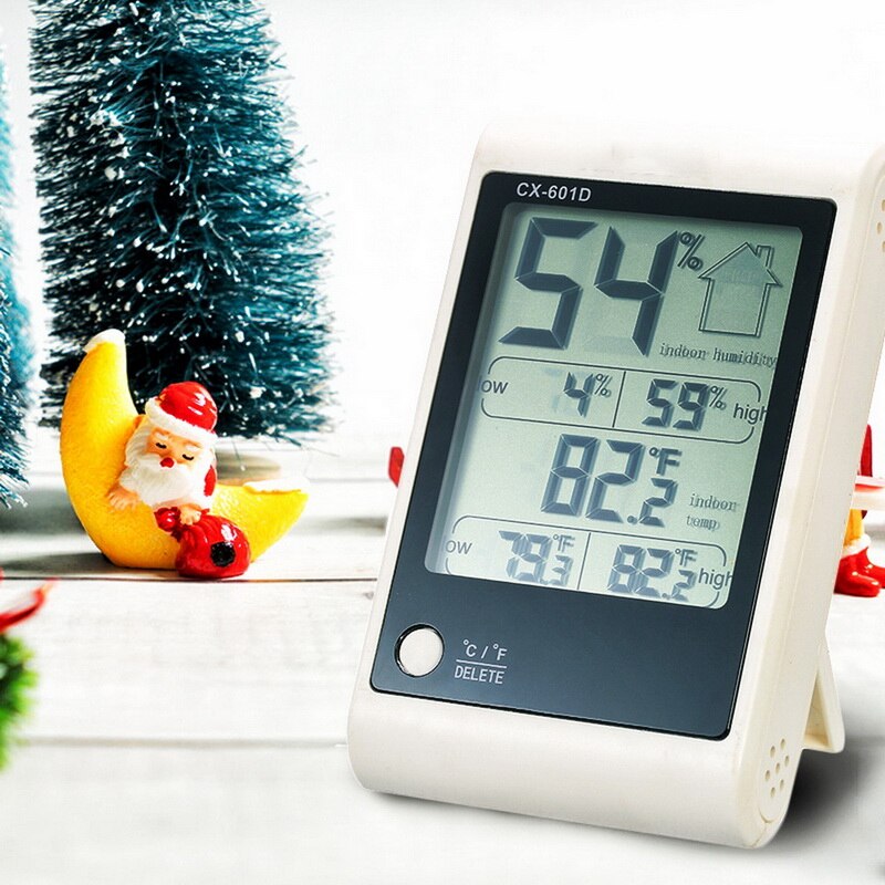 Junejour -601D Digital Thermometer Hygrometer Electronic Temperature Humidity Gauge Meter Weather Station Indoor Home Office