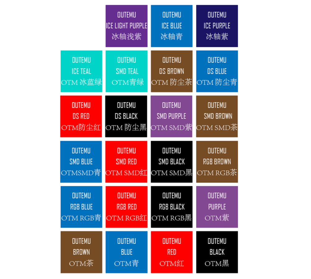 23 switch switches tester with acrylic base blank keycaps for mechanical keyboard outemu rgb smd otm ice clear