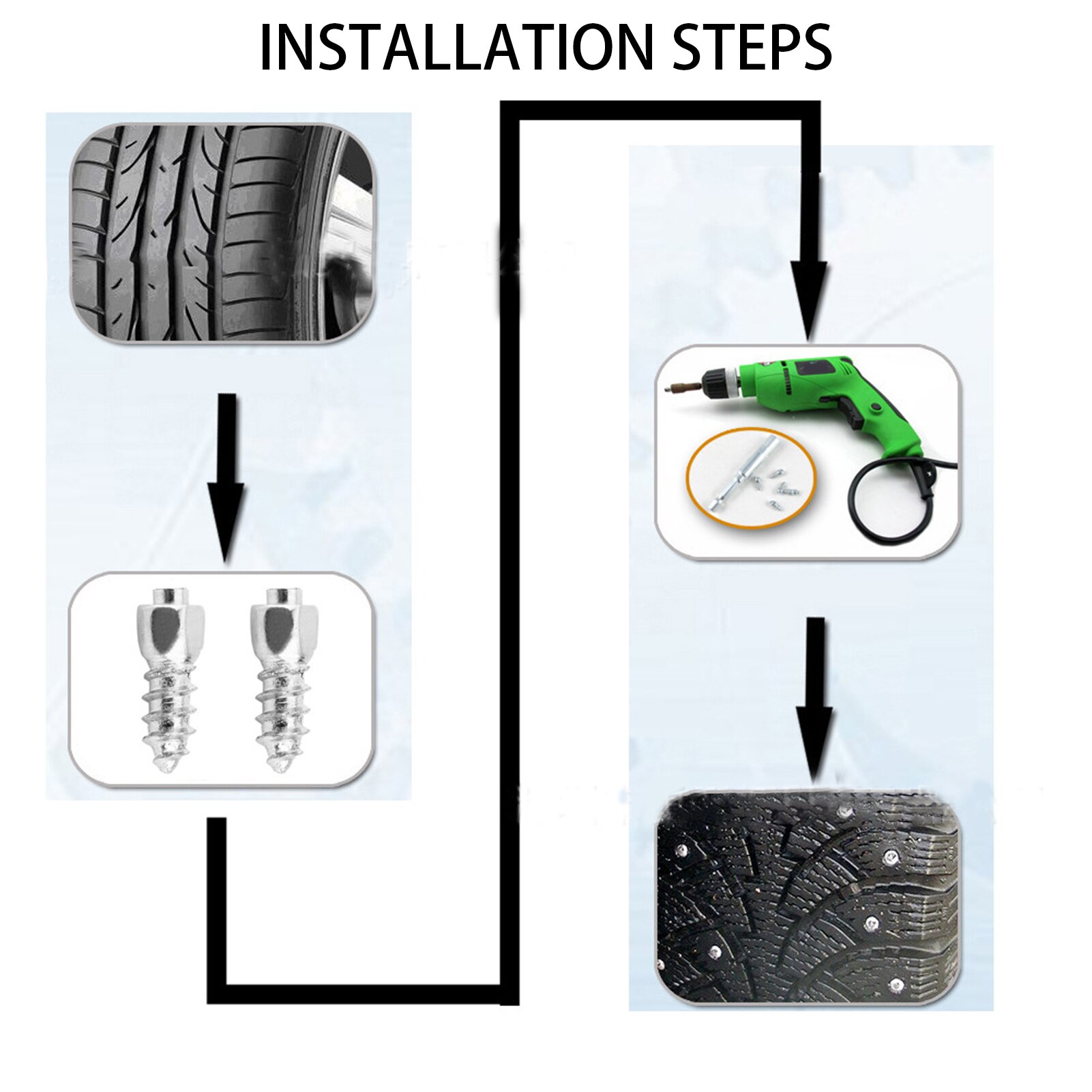 100 stuks winterbanden spikes autobanden spikes schroef sneeuw spikes antislip schroef stud afwerking voor auto motor suv atv vrachtwagen auto schoenen