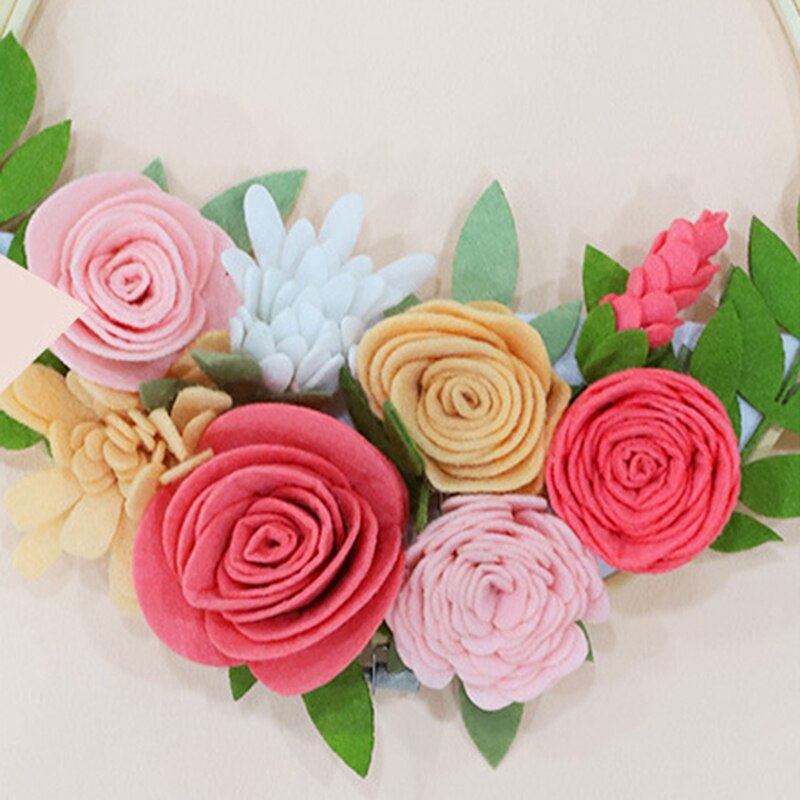 Non-Woven Wreath DIY Handmade Crafts Decoration Material Package Christmas Children's Room Wall Decoration Wreath