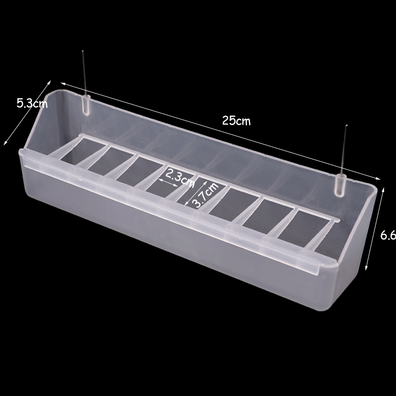 Pigeon Feeder Removable 6 Slots Hanging Chicken Feeder Trough Water Trough for Pigeon Parrots Chicks Quail Duck Bird Poultry 1Pc: black