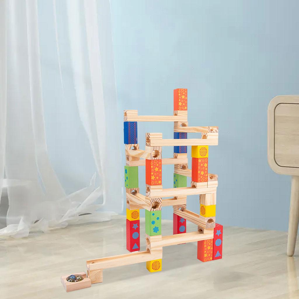 53Pcs/Set Geometric Shape Stack Block Children's Educational Assembled DIY