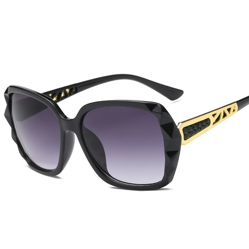 Dcm overdimensionerede firkantede solbriller kvinder sommer gradient stor stil klassiske sol solbriller  uv400