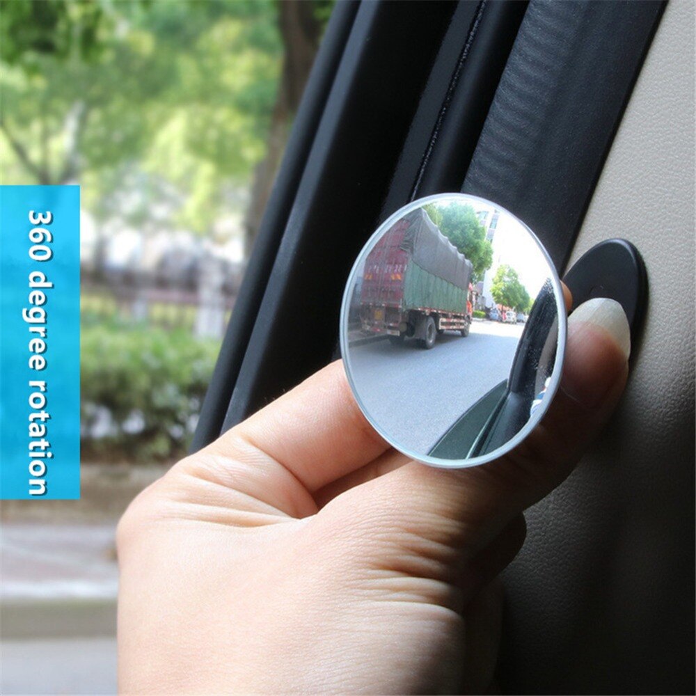Rétroviseur D'angle Mort Rotatif 360° Pour Voiture - Diamètre 5 Cm, Adhésif 3M, Vision Large - Accessoire Sécurité - 6
