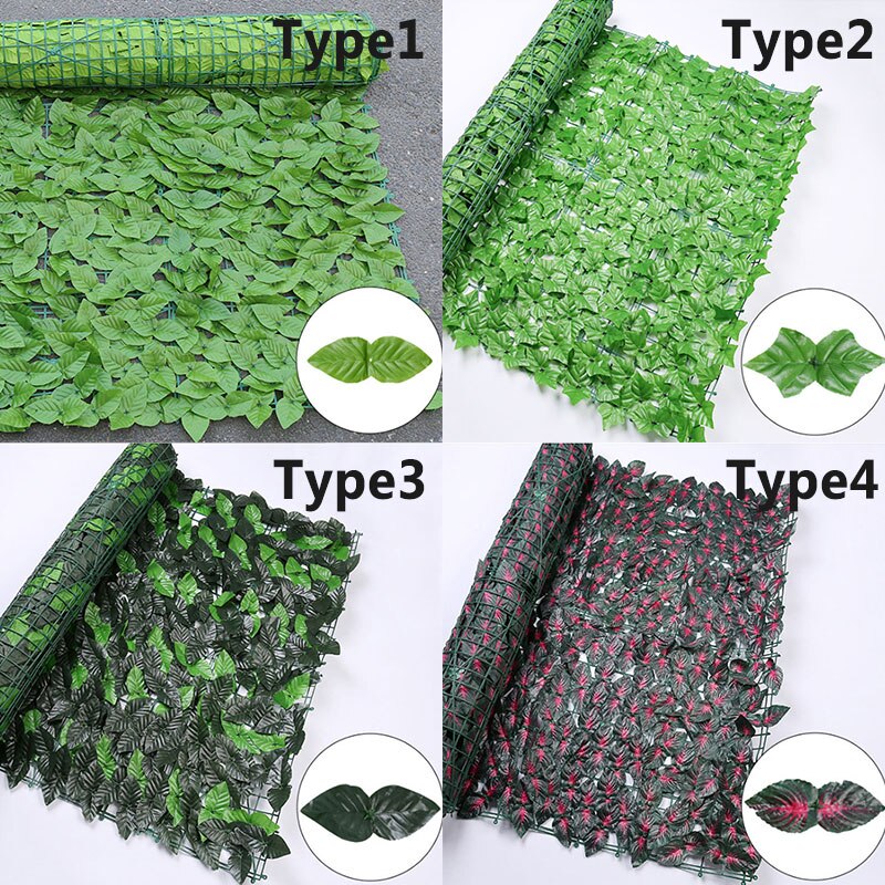Green Artificial Leaf Screening Roll UV Fade Protected Privacy Wall Landscaping Garden Fence Balcony Fence Wall Screen Roll