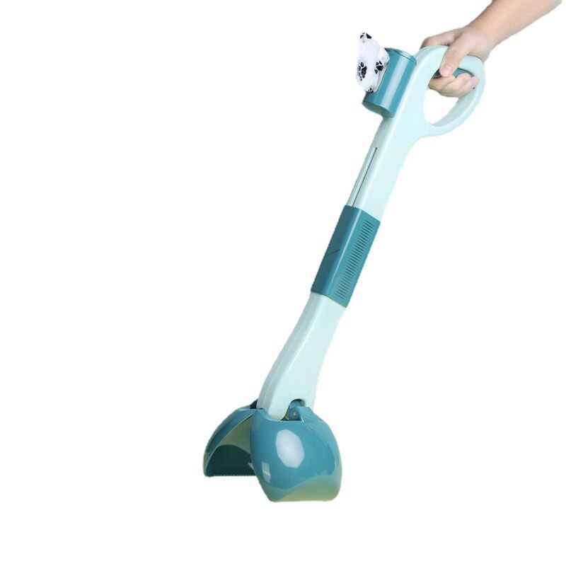 Foldable Dog Pooper Scooper Portable Pick Up Waste Jaw Claw Bin Puppy Poop Scoop With Comfortable Long Handle / Garbage Bag Box